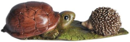 Top Collection Enchanted Story Fairy Garden Turtle and Hedgehog Outdoor Statue