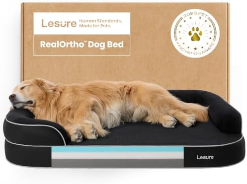 LE SURE RealOrtho™ XL Plus 3-Layer Orthopedic Extra Large Dog Bed,48" Black