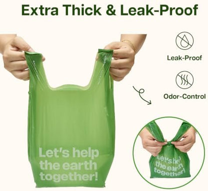 Deo Doo Dog Poop Bags with Handles, 40 Rolls 480 Bags, Large Size