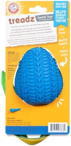 Arm & Hammer Super Treadz Baking Soda Dental Dog Chew Toy, Large, Rooster