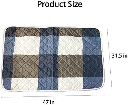 Rabbit Cage Liners, Guinea Pig Bedding Pads Bunny Cage mats Waterproof Reusable Washable Small Animals Cage Liner (2Pcs) (Large Size)