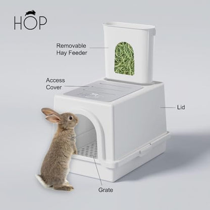 HOP Rabbit Litter Box Grid, Dishwasher Safe, Non-Slip Sifter, 0.5” Holes, 19” x 13”, Keeps Paws & Hay Clean and Dry (Grid Only)