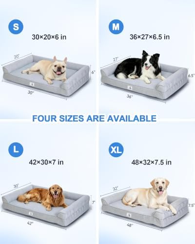 Cooling Dog Bed Orthopedic for Large Dogs ＆ Instant Chill ＆Egg Crate Foam