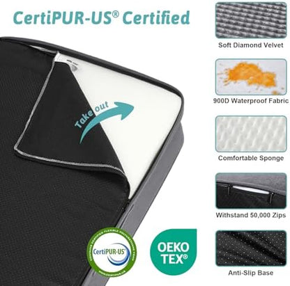 COZY KISS Orthopedic Dog Bed for Extra Large Dogs, L Shaped XXL 48x35 inch