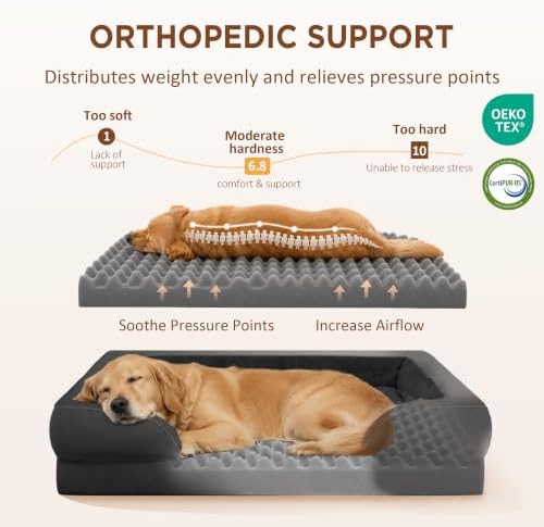 Comfort Expression Waterproof Orthopedic Dog Beds for Large Sized Dog