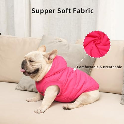 Vecomfy Warm Dog Coats with Hoodie,Winter Dog Jackets for Small Dogs