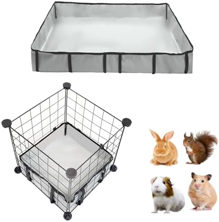 Guinea Pig Cage Liner Tarp Bottom Waterproof and Washable Base Also for Rabbits, Bunny, Chinchesillas, Hedgehog, Ferrets and Other Small Animals(12x12 inches)