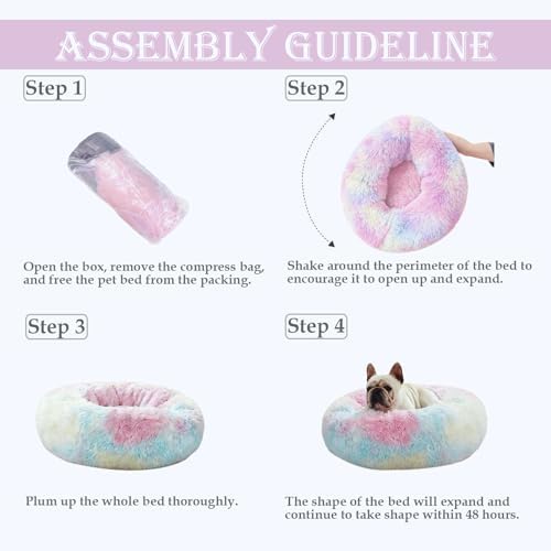 Washable Calming Dog & Cat Bed for Ultra Large Small Medium Size Pet