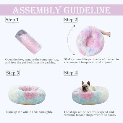 Washable Calming Dog & Cat Bed for Ultra Large Small Medium Size Pet