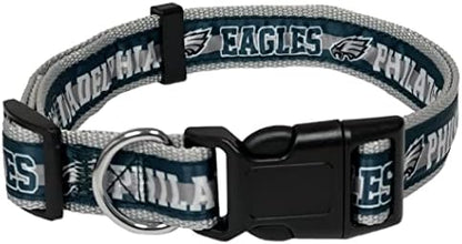 Pets First NFL Philadelphia Eagles Licensed PET COLLAR, Medium - Heavy-Duty, Strong, and Durable Dog Collar. Available in 31 Football Teams and 4 Sizes