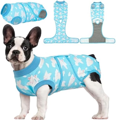 Kuoser Recovery Suit for Dogs Cats, Soft Dog Surgery Suit Female Male Spay