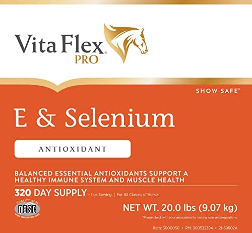 Vita Flex Pro E & Selenium Supplement for Horses, 320-Day Supply
