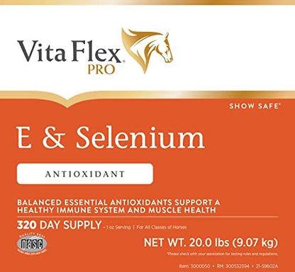 Vita Flex Pro E & Selenium Supplement for Horses, 320-Day Supply