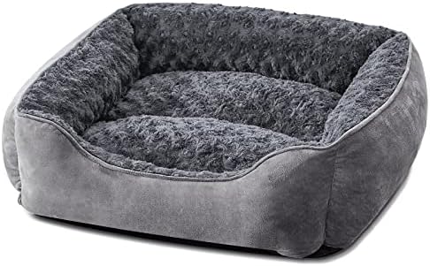 JOEJOY Rectangle Dog Bed for Large Medium Small Dogs Machine Washable Sleeping Dog Sofa Bed Non-Slip Bottom Breathable Soft Puppy Bed Durable Orthopedic Calming Pet Cuddler, Multiple Size, Dark Grey