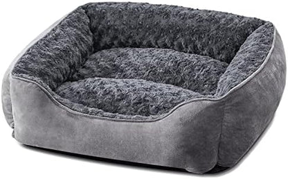 JOEJOY Rectangle Dog Bed for Large Medium Small Dogs Machine Washable Sleeping Dog Sofa Bed Non-Slip Bottom Breathable Soft Puppy Bed Durable Orthopedic Calming Pet Cuddler, Multiple Size, Dark Grey