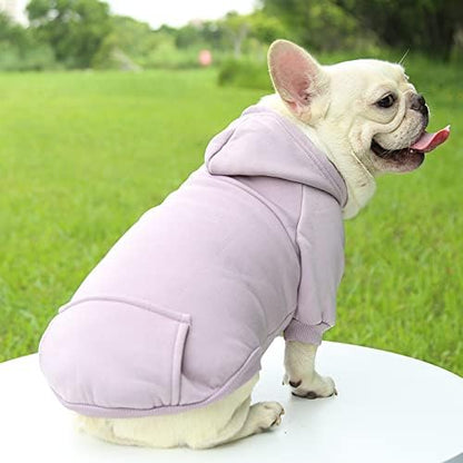 TAPBULL Dog Dresses, Fashionable Pet Dog Sweatshirt Clothes in Light Colors, Cute Cat Birthday Dress Outfit (Pink/Purple/Coffee 3-Pack), Medium