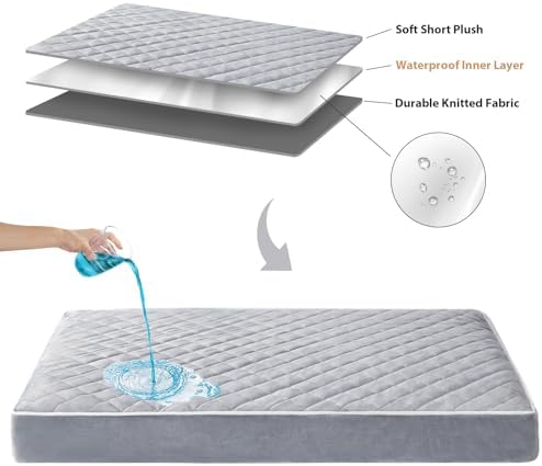 WNPETHOME Orthopedic Waterproof Large Dog Bed for Crate Cozy Sleep