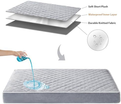 WNPETHOME Orthopedic Waterproof Large Dog Bed for Crate Cozy Sleep