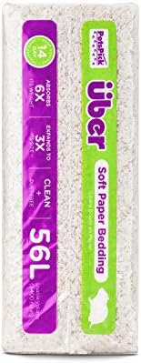 PETSPICK Uber Soft Paper Pet Bedding for Small Animals, White, 56L