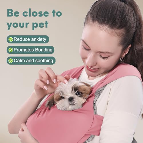 Supet Dog Sling Carrier for Small Pet, Adjustable Hands Free Front Backpack