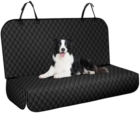 Waterproof Dog Backseat Cover for Cars, Pet Seat Protector, Carbon Black