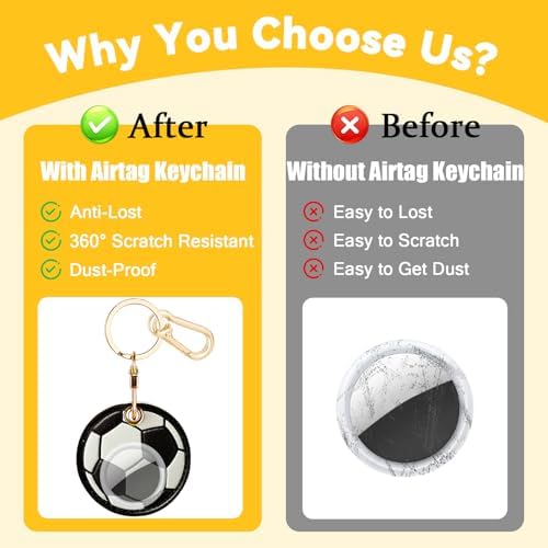 Leather Keychain Holder Case for AirTag, Cute Protective Cover for Apple Airtag KeyChain, GPS Tracker Item Finder