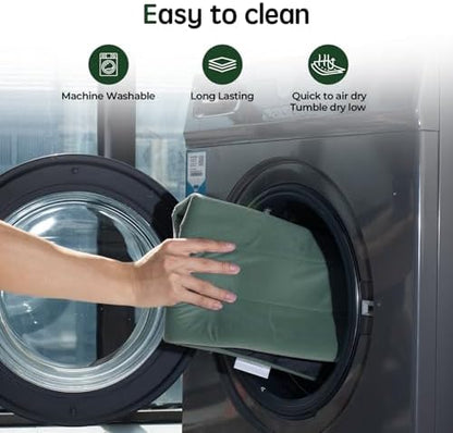 BALANCE Dog Crate Bed, Orthopedic Dog Bed Pad with Waterproof Liner, Washable Crate Foam Pet Mat for Large, Medium, Puppy Dogs Breeds, Mint Leaf, 30"x19"x1.6"