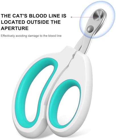 Aogeili Cat Nail Clippers - Stainless Steel, Non-Slip, Safe for Small Pets