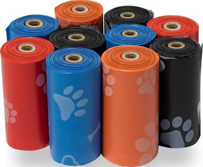 Best Pet Supplies Poop Bags for Dogs - Assorted Colors, 150 Count