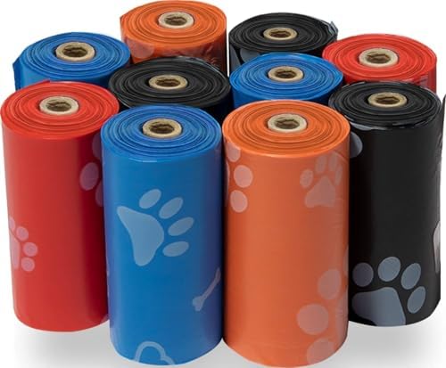Best Pet Supplies Poop Bags for Dogs - Assorted Colors, 150 Count