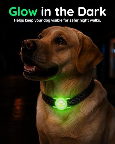 IP68 Waterproof Dog AirTag Holder for Dog Collar, Soft, Stretchy Silicone