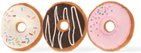 P.L.A.Y. PET Lifestyle and You Feline Frenzy Kitty Kreme Doughnuts Plush Squeaky CAT Toy