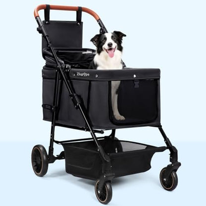 Dog Stroller for Large & Medium Dogs (20–132 lbs), for 2 Small Dogs