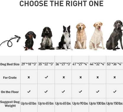Waterproof Medium Size Dog Crate Bed Orthopedic 35x22 Brown