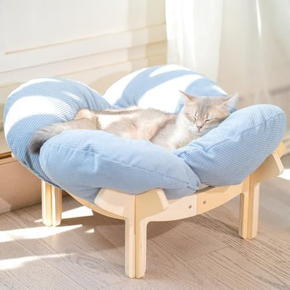 CHEERHOME PETS Elevated Cat Bed for Indoor Cats Couch Sofa Flower