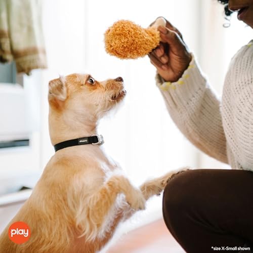 P.L.A.Y. Cute Plush Dog Toys - Fast Food Themed Durable Giggle Chew Toy, Great for Puppies & Small, Medium, Large Dog - Machine Washable, Recycled Materials (American Classic Fried Chicken, X-Small)