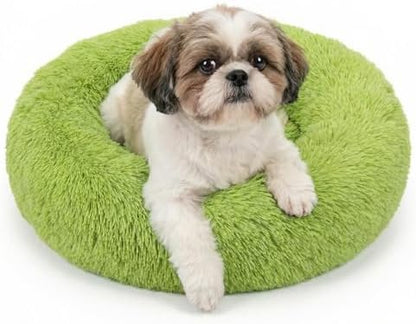 nononfish Calming Donut Dog Bed for Small Dogs,Soft Plush Pet Bed
