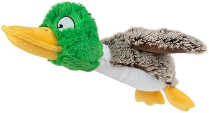 Best Pet Supplies Interactive Squeaky Dog Chew Toy, Ideal Dog Toys for Chewers, Small, Medium & Large Dogs, and Fetch Lovers - Mallard Duck (Gray), Small