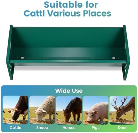 Goat Feeder Horse Trough Livestock Grain & Hay Feeder