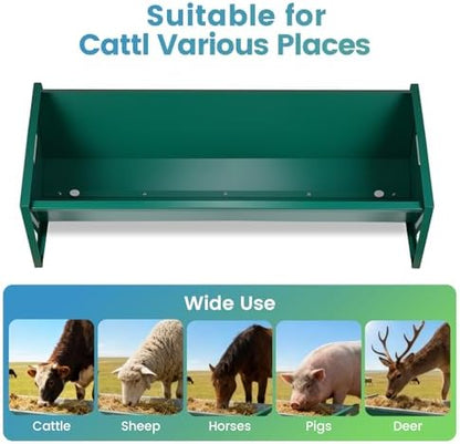Goat Feeder Horse Trough Livestock Grain & Hay Feeder