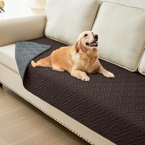 hyha Waterproof Reversible Dog Blanket, Pet Blanket for Sofa Couch