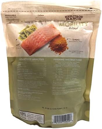 Heritage Ranch Mobility Salmon Jerky Style Dog Treat That are Grain Free for Small and Large Dogs That Help Supports Hip & Joint Wellness, One - 10oz Bag