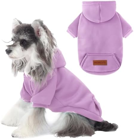 1 Pack Dog Hoodie Warm Hood Dog Sweater Cold Weather Small Dogs Sweatshirt Comfort Pet Clothes for Small Medium Dogs with Pockets Cats Chihuahua Clothes for Male Female Girl Boy Sporty Daily Wear