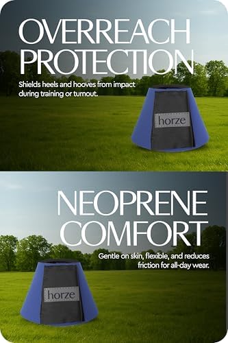HORZE Pro Overreach Bell Boots for Horses, Neoprene Pair Horse Bell Boots