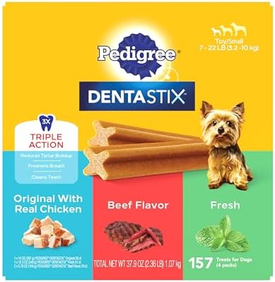 Pedigree Dentastix Small & Medium Dental Dog Treats, Variety, 157 Count
