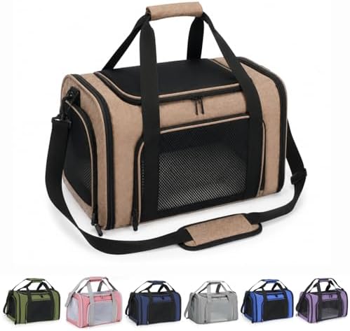 Pet Carrier for Cats and Dogs Up to 15 lb, Desert Yellow, Medium