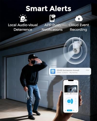 Devo Security Camera Wireless Outdoor 2.3K Color Night Vision, AI Detection