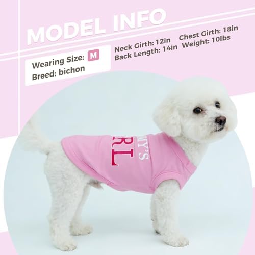 BINGPET Mommy's Girl Dog Shirt, Mamas Girl Puppy T-Shirt, Soft Cotton Vest