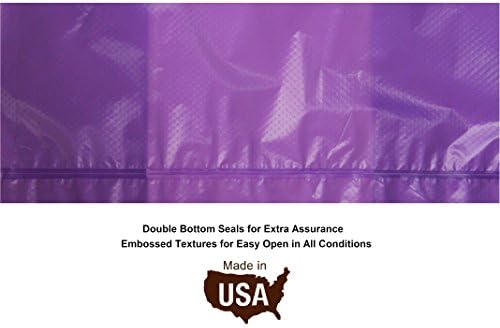 Five Star Pet Purse Style Dispenser with 2 Rolls Made in USA Easy Open Poop Bags Dog Waste Bags (Purple Black)