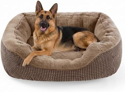 INVENHO XL Dog Beds Large Sized Dog, Washable Orthopedic Warming Soft Sleeping Durable with Anti-Slip Bottom